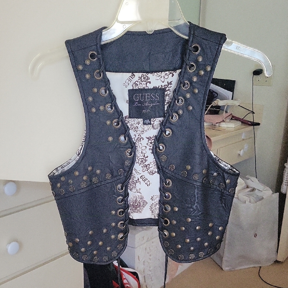 Guess Black Studded Vest